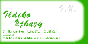 ildiko ujhazy business card